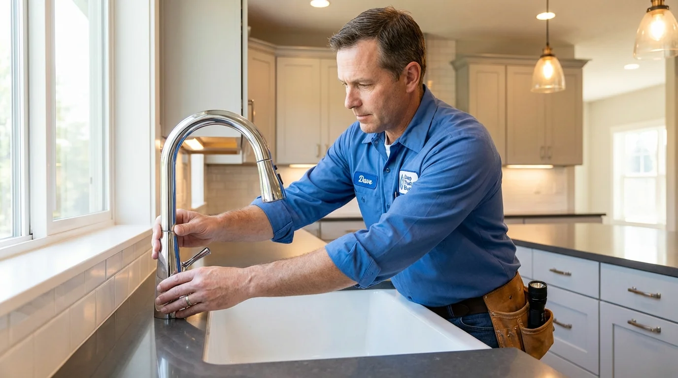 Kitchen faucet installation by Johns Plumbing LLC in Barnhart